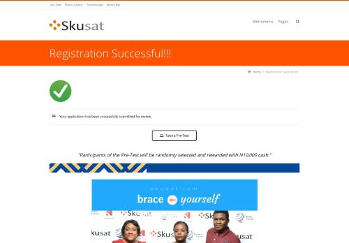 
                            2. Registration Successful!!! - Skusat NG
