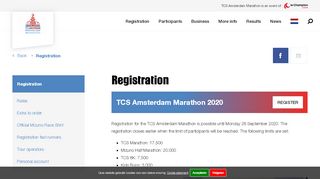 
                            5. Registration - TCS Amsterdam Marathon