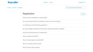 
                            2. Registration – Truecaller