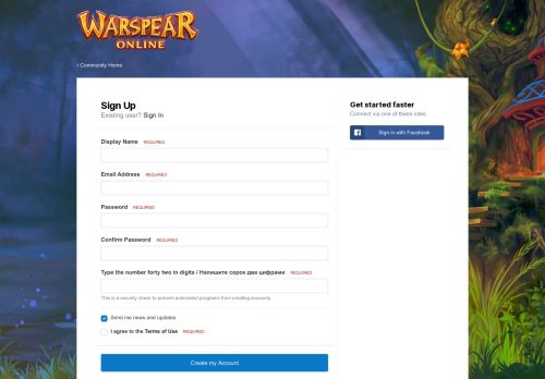 
                            11. Registration - Warspear Online official forum