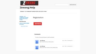 
                            1. Registration - Zewang.Help - Google Sites