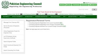 
                            9. Registration/Renewal Forms - PEC