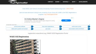 
                            7. registration.waecdirect.org | WAEC GCE Registration Portal