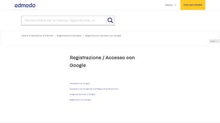 
                            8. Registrazione / Accesso con Google – Centro di Assistenza di Edmodo