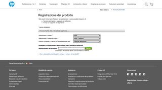 
                            5. Registrazione del prodotto HP