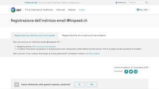 
                            5. Registrazione dell'indirizzo email @hispeed.ch | UPC