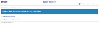 
                            3. Registrazione di una stampante e di un account ... - Epson Connect