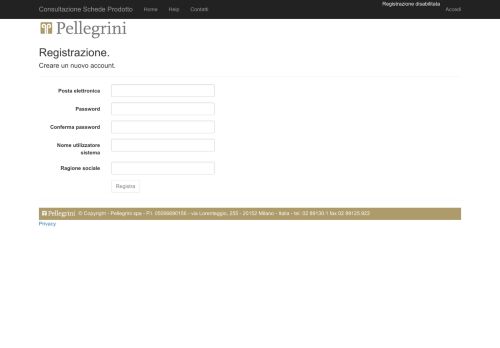 
                            6. Registrazione - Gestione schede tecniche - Pellegrini SpA