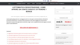 
                            5. Registrazione Lottomatica: conto gioco online Better e promo di ...
