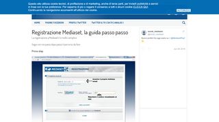 
                            3. Registrazione Mediaset - Social Mediaset