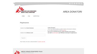 
                            2. Registrazione - Medici Senza Frontiere - Area Donatori