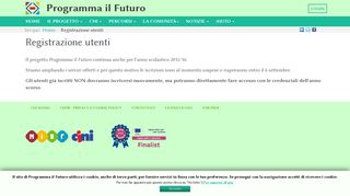 
                            6. Registrazione utenti - Programma il Futuro