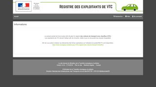 
                            3. registre des VTC - Ministère de la Transition écologique et solidaire
