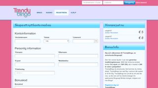 
                            4. Registrera dig nu! - TrendyBingo
