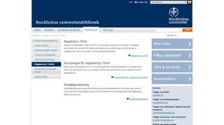 
                            5. Registrera i DiVA - Bibliotek - Stockholm - Stockholms universitet