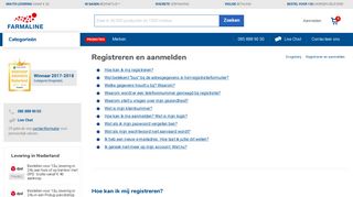 
                            3. Registreren en aanmelden - Drogisterij FARMALINE, gezondheid aan ...