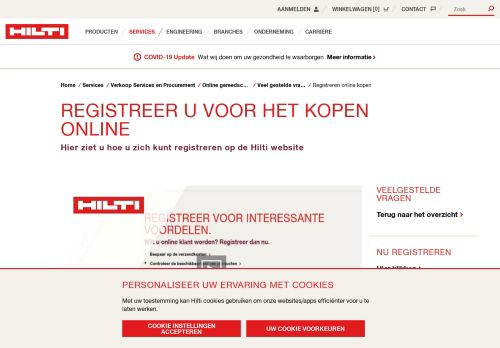 
                            3. Registreren online kopen - Hilti Nederland