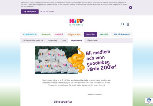 
                            4. Registrering | HiPP Ekologisk Barnmat