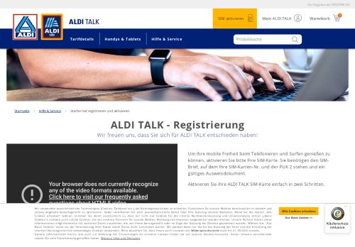 
                            1. Registrieren | ALDI TALK