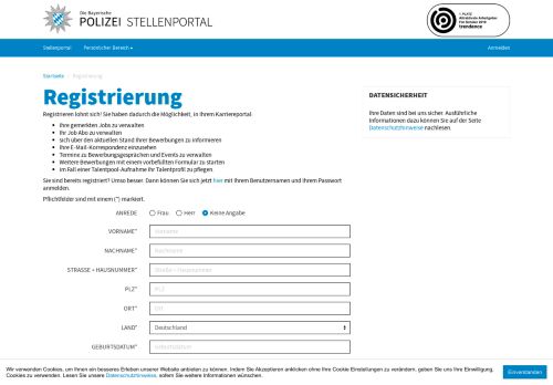 
                            4. Registrieren | Die Bayerische Polizei