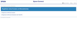 
                            3. Registrieren eines Druckers und Benutzerkontos - Epson Connect