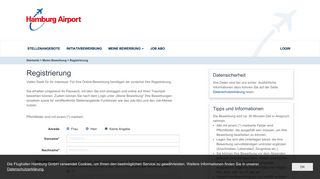 
                            3. Registrieren | Flughafen Hamburg GmbH