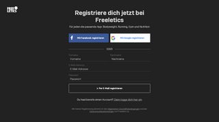 
                            2. Registrieren | FREELETICS