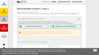
                            4. Registrieren - GoLOTTO.de