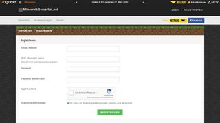 
                            4. Registrieren - Minecraft Serverlist | Die deutsche Minecraft Serverliste!
