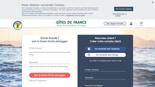 
                            2. Registrieren oder einloggen | Gîtes de France