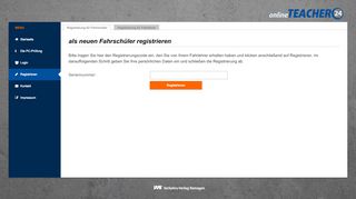 
                            3. Registrieren - onlineTEACHER24