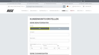 
                            3. Registrieren - ROSE Bikes