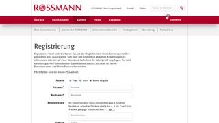 
                            3. Registrieren | ROSSMANN Unternehmenswebseite