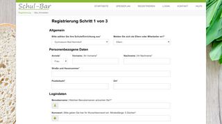 
                            6. Registrieren - Schul-Bar