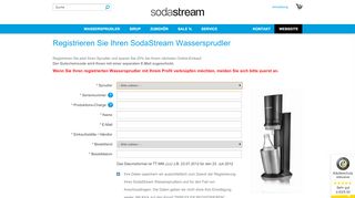 
                            2. Registrieren Sie Ihren SodaStream Wassersprudler