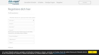 
                            7. Registrieren sie sich jetzt bei clickrepair.de.