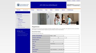 
                            1. Registrieren: Studium Generale Universität Mannheim