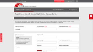 
                            5. Registrieren - SWK Online-KundenCenter