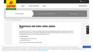 
                            4. Registrieren und sicher online spielen | sachsenlotto.de