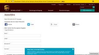 
                            12. Registrieren. | UPS - UPS.com