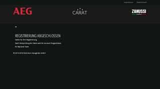 
                            2. Registrierung abgeschlossen | Carat Händlerportal Homepage