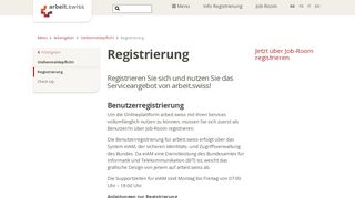 
                            8. Registrierung - Arbeit Swiss