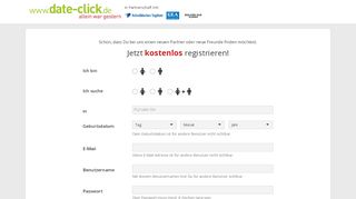 
                            4. Registrierung bei date-click.de