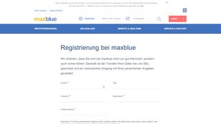 
                            4. Registrierung bei My maxblue - maxblue