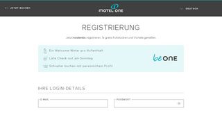 
                            3. Registrierung / beOne / Motel One