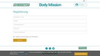 
                            2. Registrierung - Body Mission