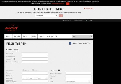 
                            9. Registrierung | Cineplexx AT