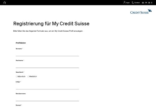 
                            7. Registrierung - Credit Suisse