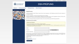 
                            4. Registrierung - DSH-Prüfung - Universität Mannheim