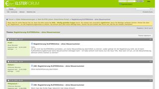 
                            5. Registrierung ELSTEROnline - ohne Steuernummer - Elster-Forum